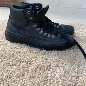 Canvas high top sneakers